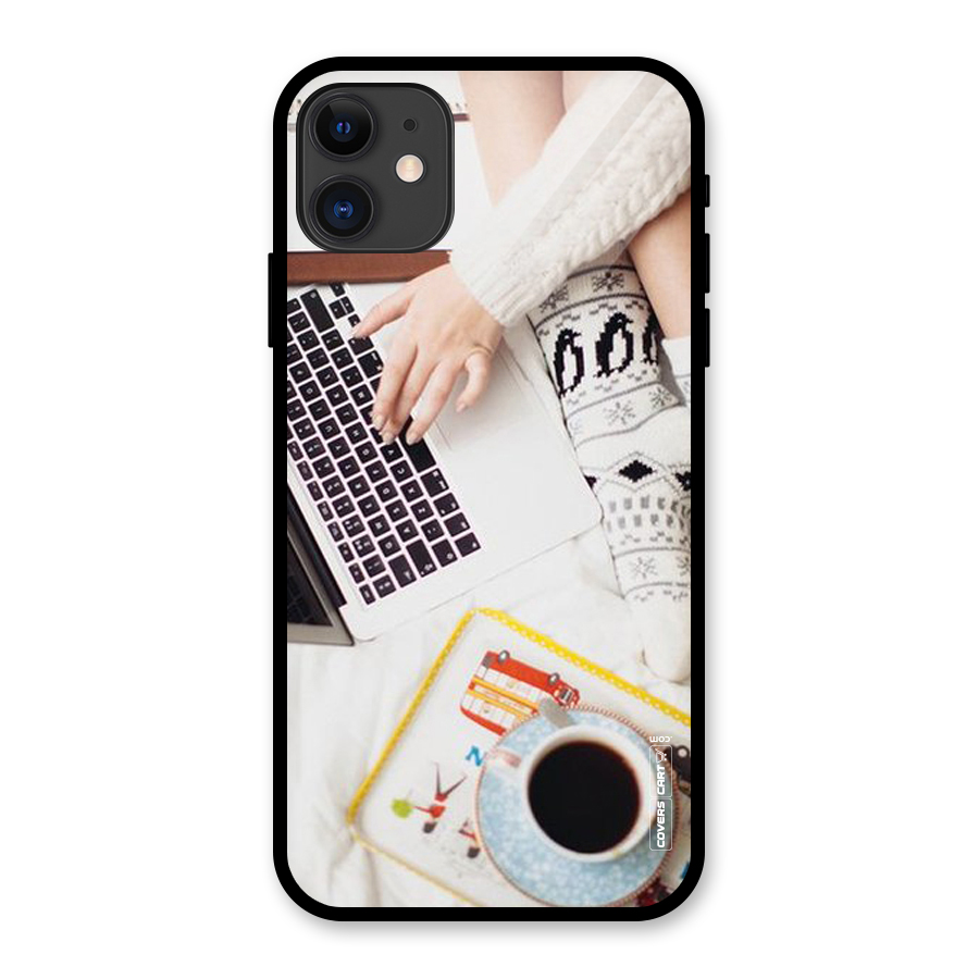 Winter Relaxation Glass Back Case for iPhone 11