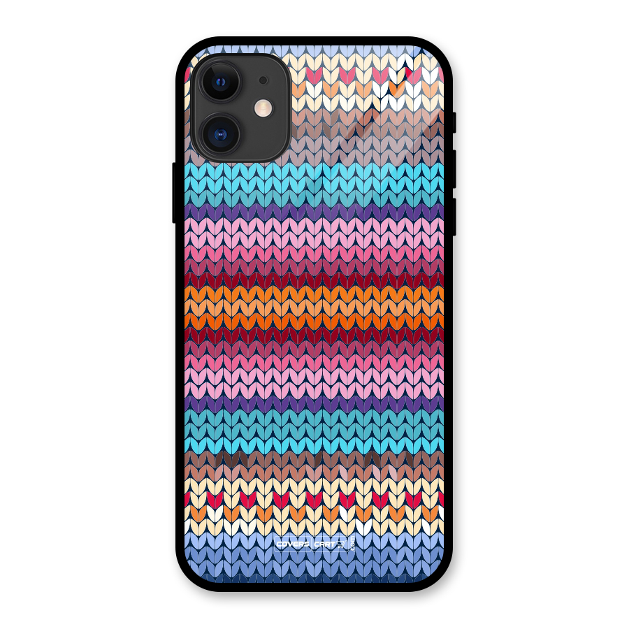 Woolen Glass Back Case for iPhone 11