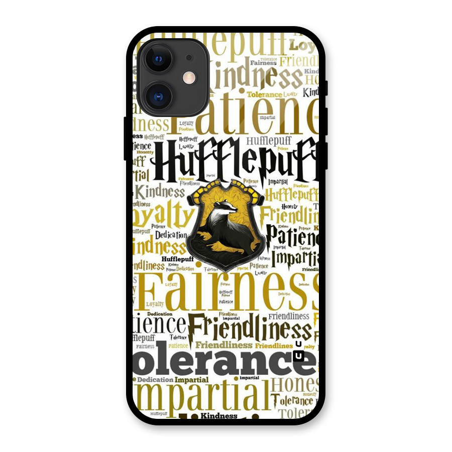 Yellow Fairness Glass Back Case for iPhone 11