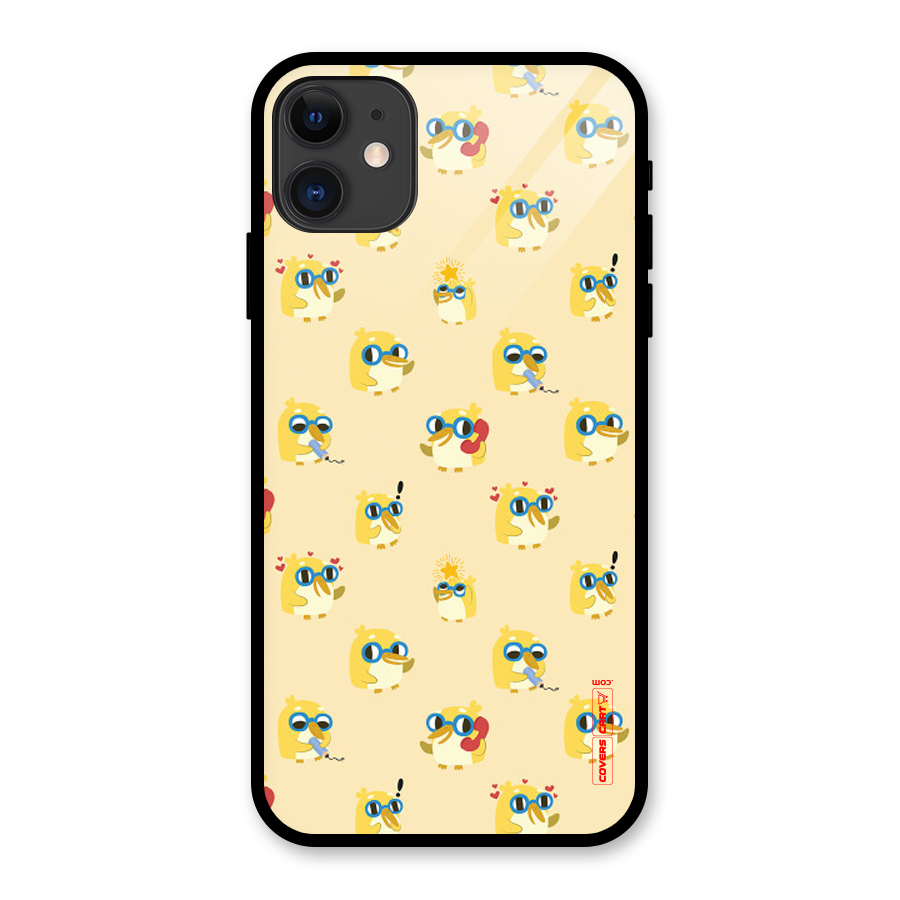 Yellow Parrot Glass Back Case for iPhone 11