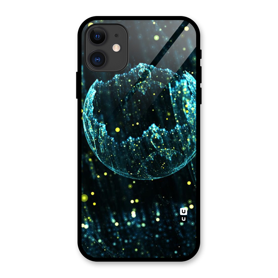 Yellow Rain Glass Back Case for iPhone 11