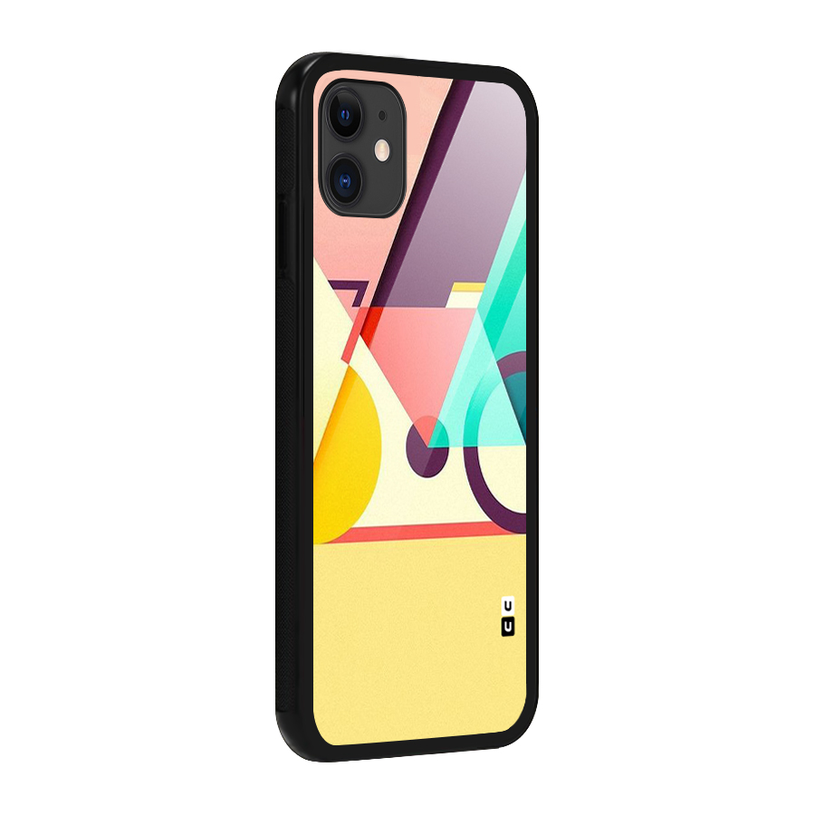 Abstract Cycle Glass Back Case for iPhone 11