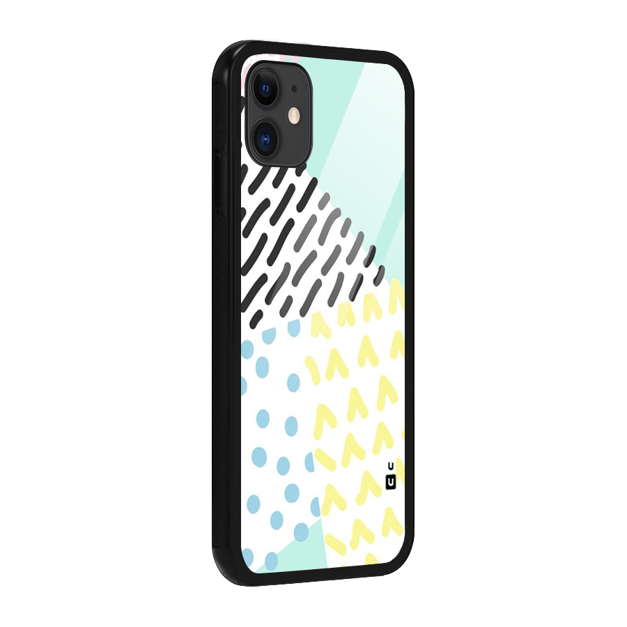 Abstract Pastel Glass Back Case for iPhone 11
