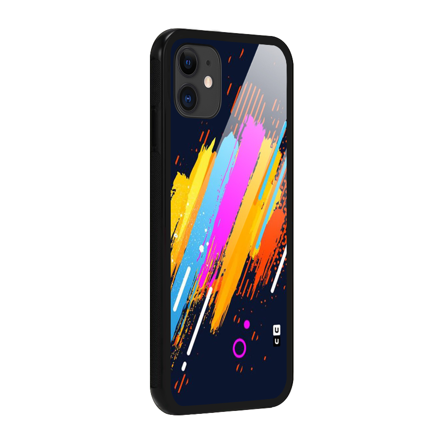 Abstract Shades Glass Back Case for iPhone 11