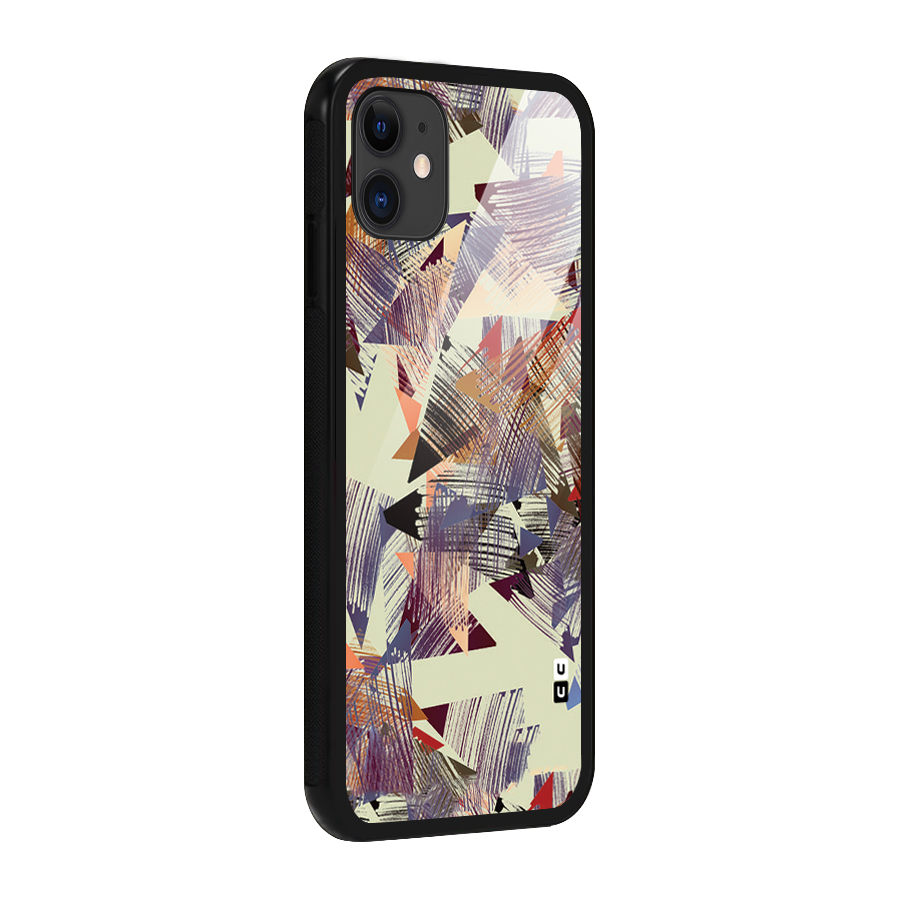 Abstract Sketch Glass Back Case for iPhone 11