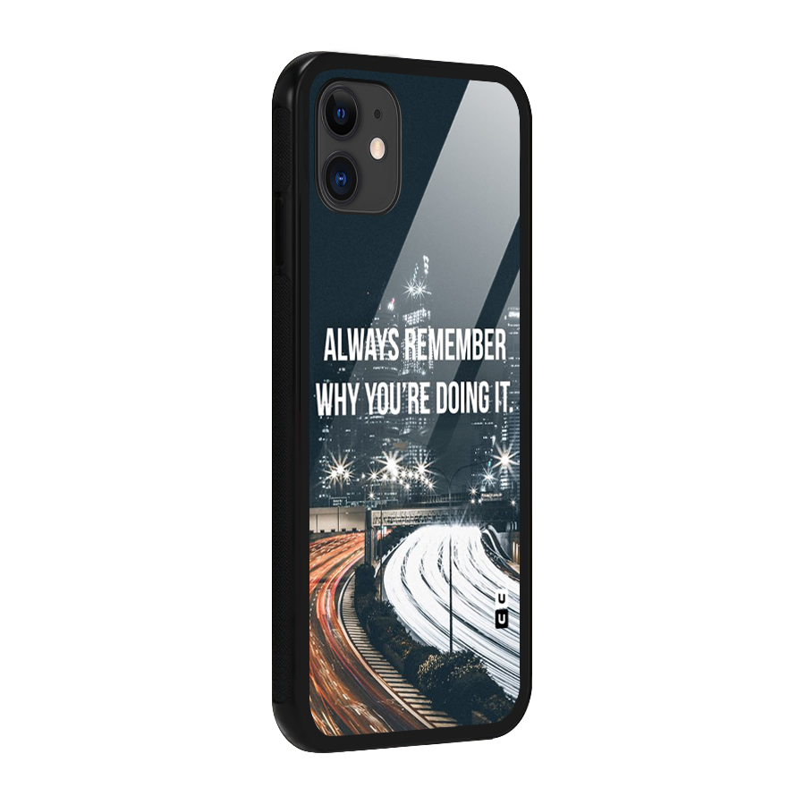 Always Remember Glass Back Case for iPhone 11