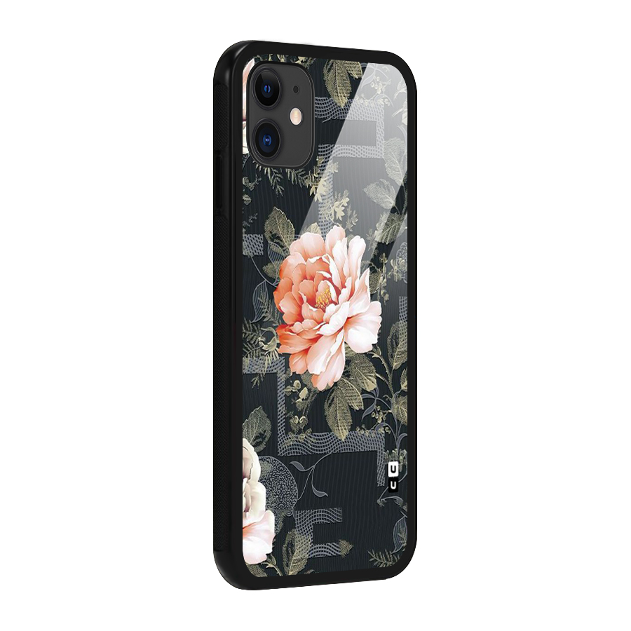 Art And Floral Glass Back Case for iPhone 11