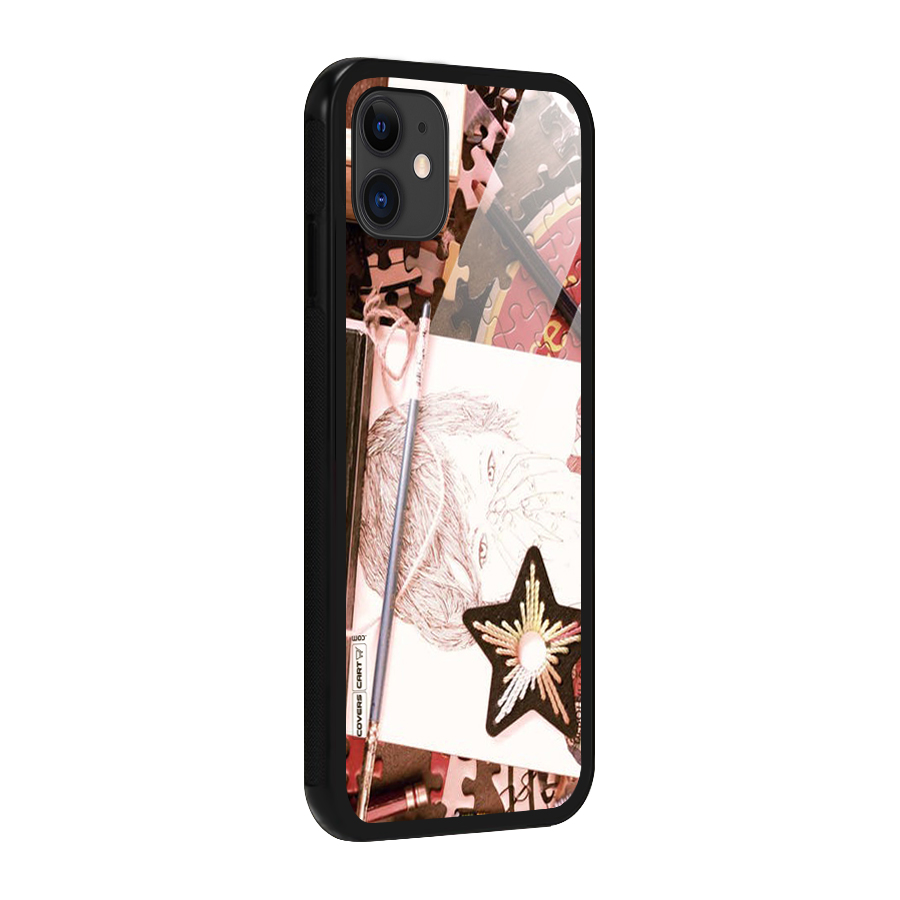Artistic Messy Glass Back Case for iPhone 11
