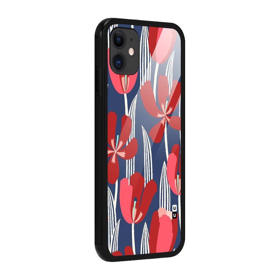 Artistic Tulips Glass Back Case for iPhone 11
