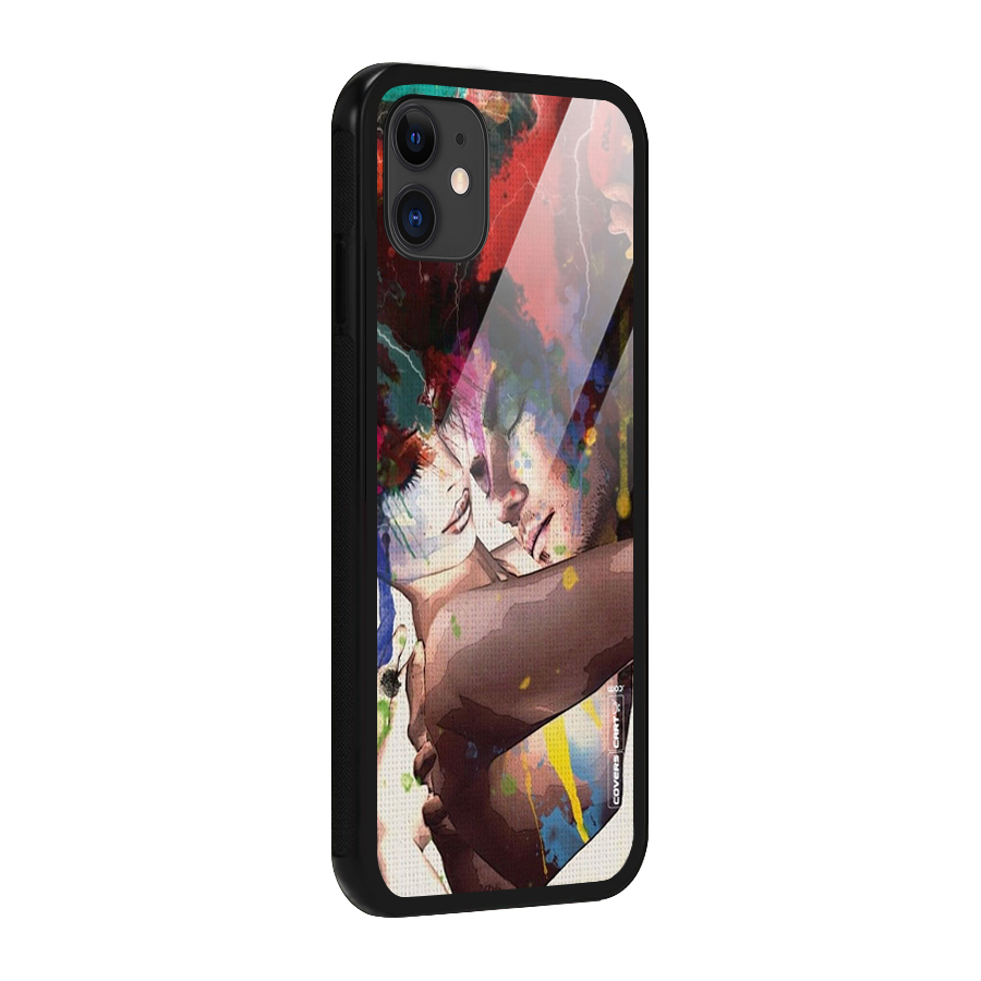 Artsy Romance Glass Back Case for iPhone 11