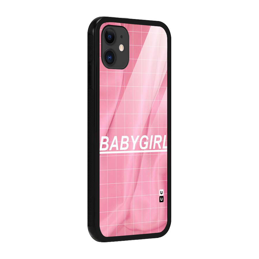 Baby Girl Check Glass Back Case for iPhone 11