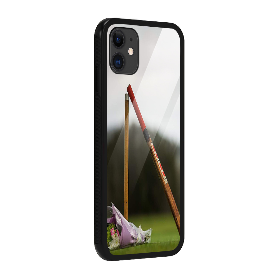 Bat Wicket Glass Back Case for iPhone 11