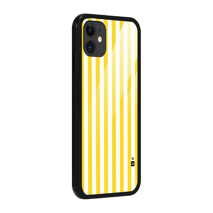 Beauty Color Stripes Glass Back Case for iPhone 11