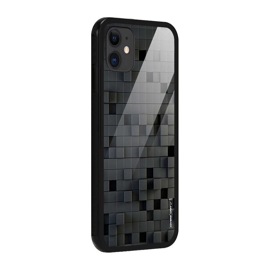 Black Bricks Glass Back Case for iPhone 11