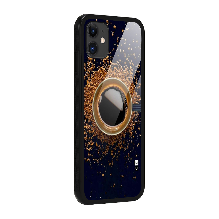 Black Coffee Glass Back Case for iPhone 11