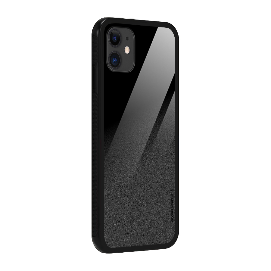 Black Grey Noise Fusion Glass Back Case for iPhone 11