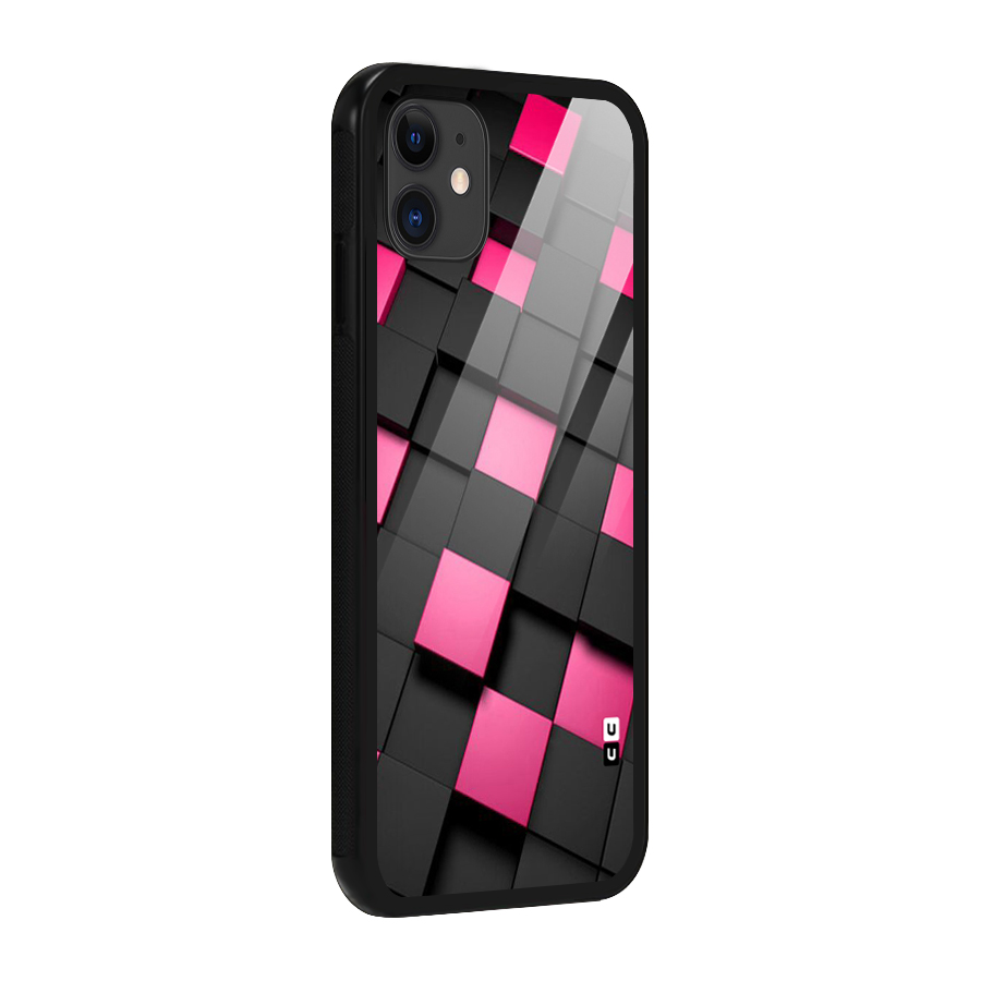 Blocks Diagonal Glass Back Case for iPhone 11