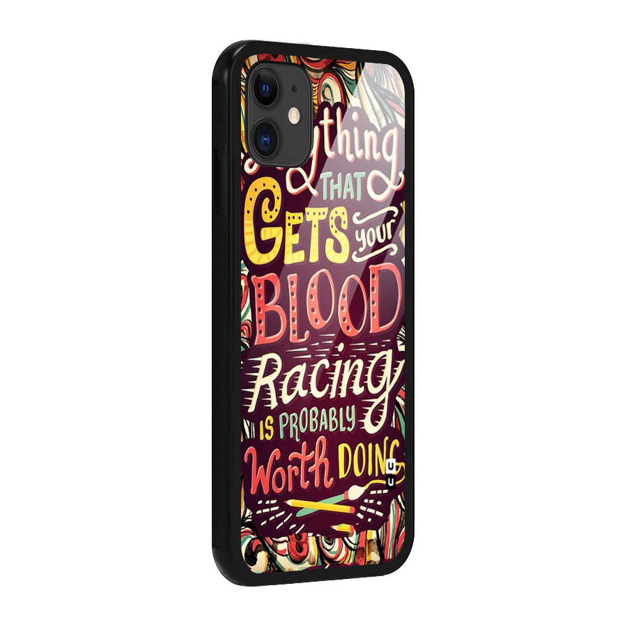 Blood Racing Glass Back Case for iPhone 11