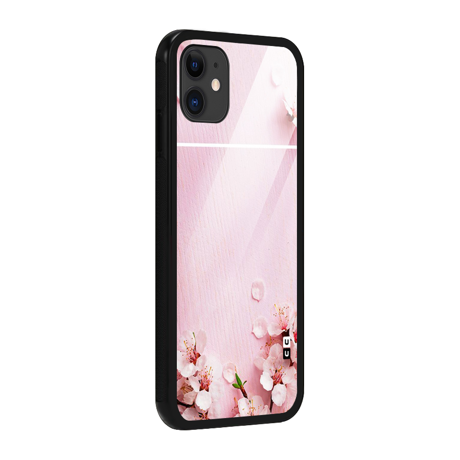 Blossom Frame Pink Glass Back Case for iPhone 11