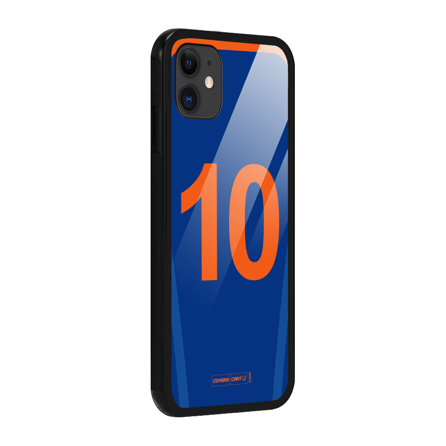 Blue Jersey Glass Back Case for iPhone 11