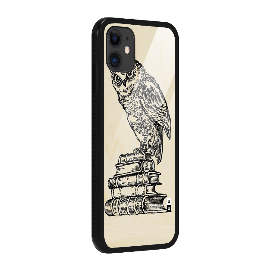 Book Owl Glass Back Case for iPhone 11