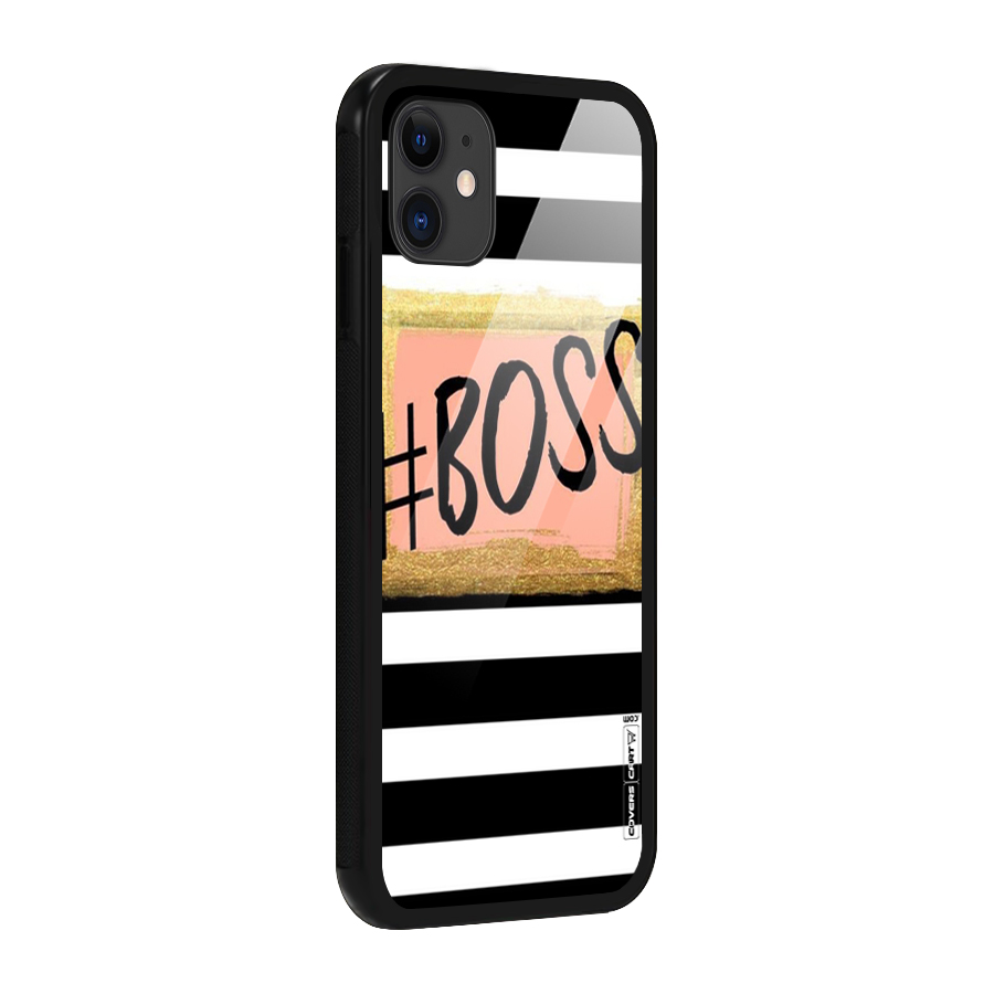 Boss Stripes Glass Back Case for iPhone 11