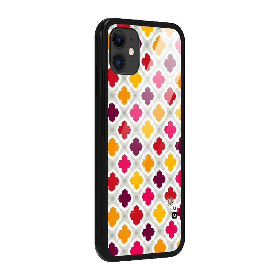 Bright Pattern Glass Back Case for iPhone 11
