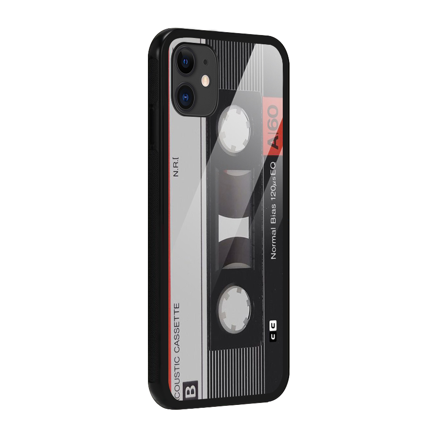 Casette Design Glass Back Case for iPhone 11