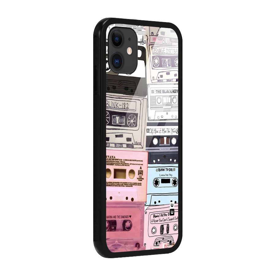 Casette Rolling Glass Back Case for iPhone 11