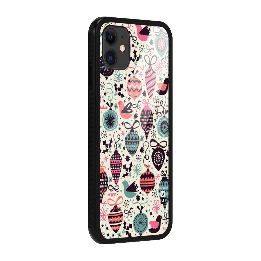 Celebration Pattern Glass Back Case for iPhone 11
