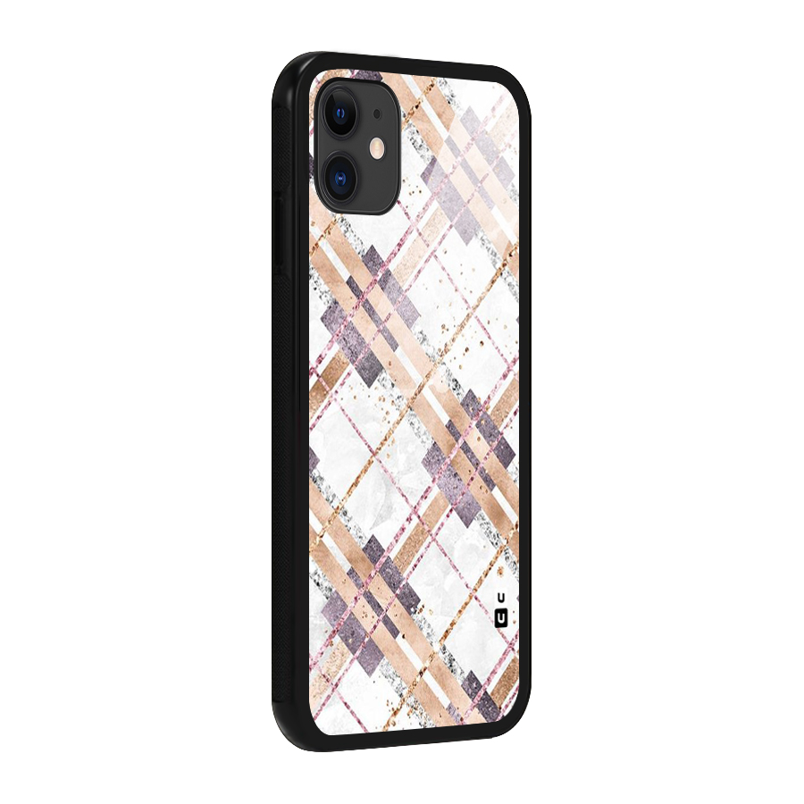 Check Trouble Glass Back Case for iPhone 11