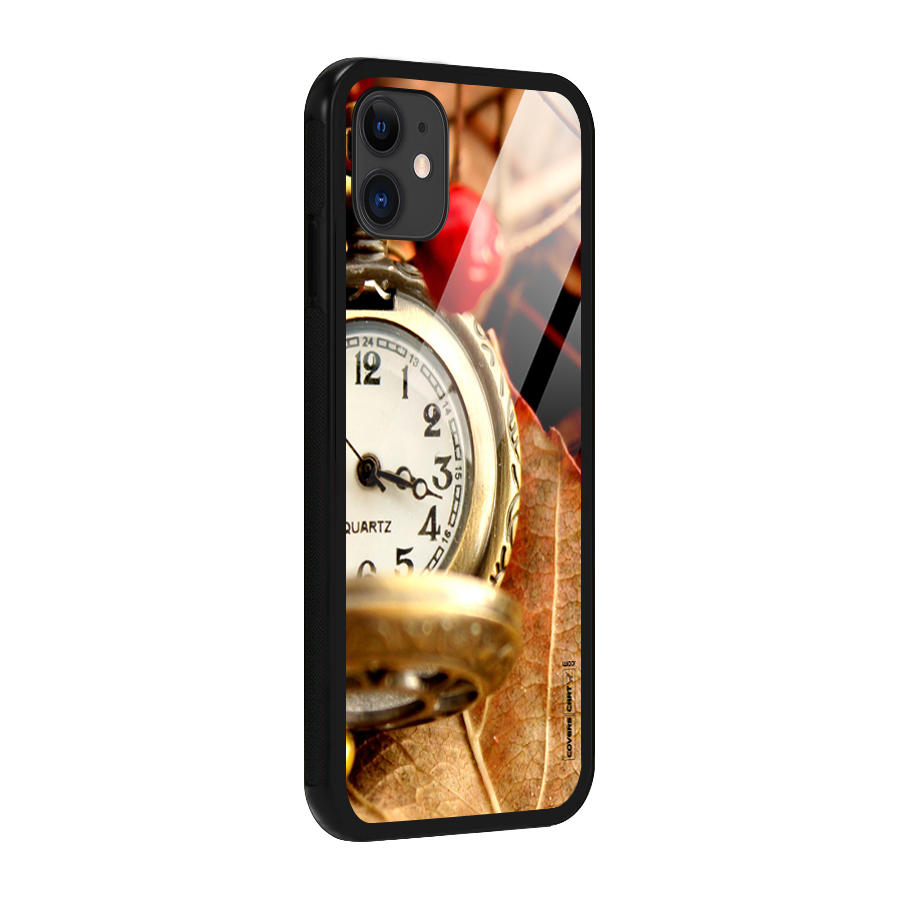 Cherry And Clock Glass Back Case for iPhone 11