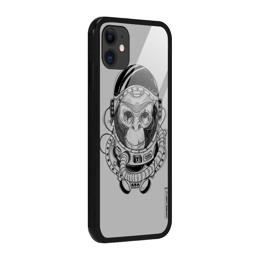 Chimpanzee Astronaut Glass Back Case for iPhone 11