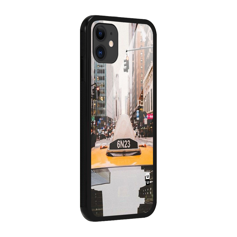 City Taxi Glass Back Case for iPhone 11