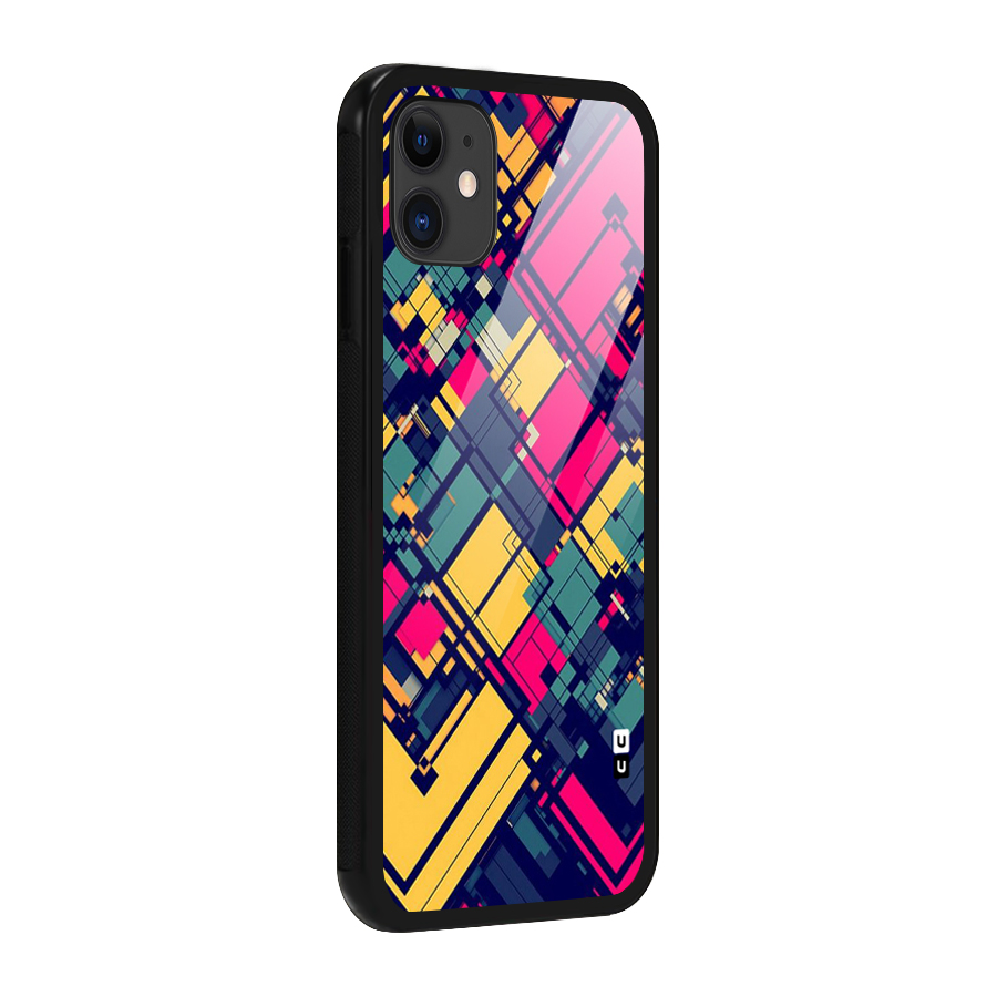 Classic Abstract Coloured Glass Back Case for iPhone 11