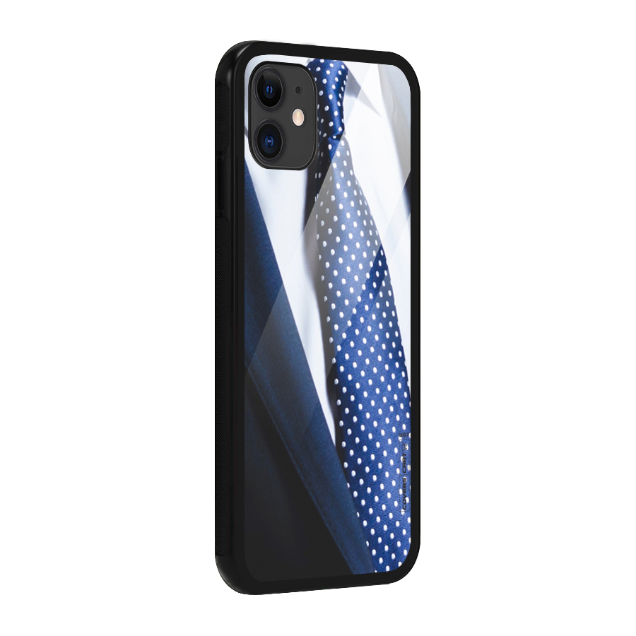 Classy Tie Glass Back Case for iPhone 11