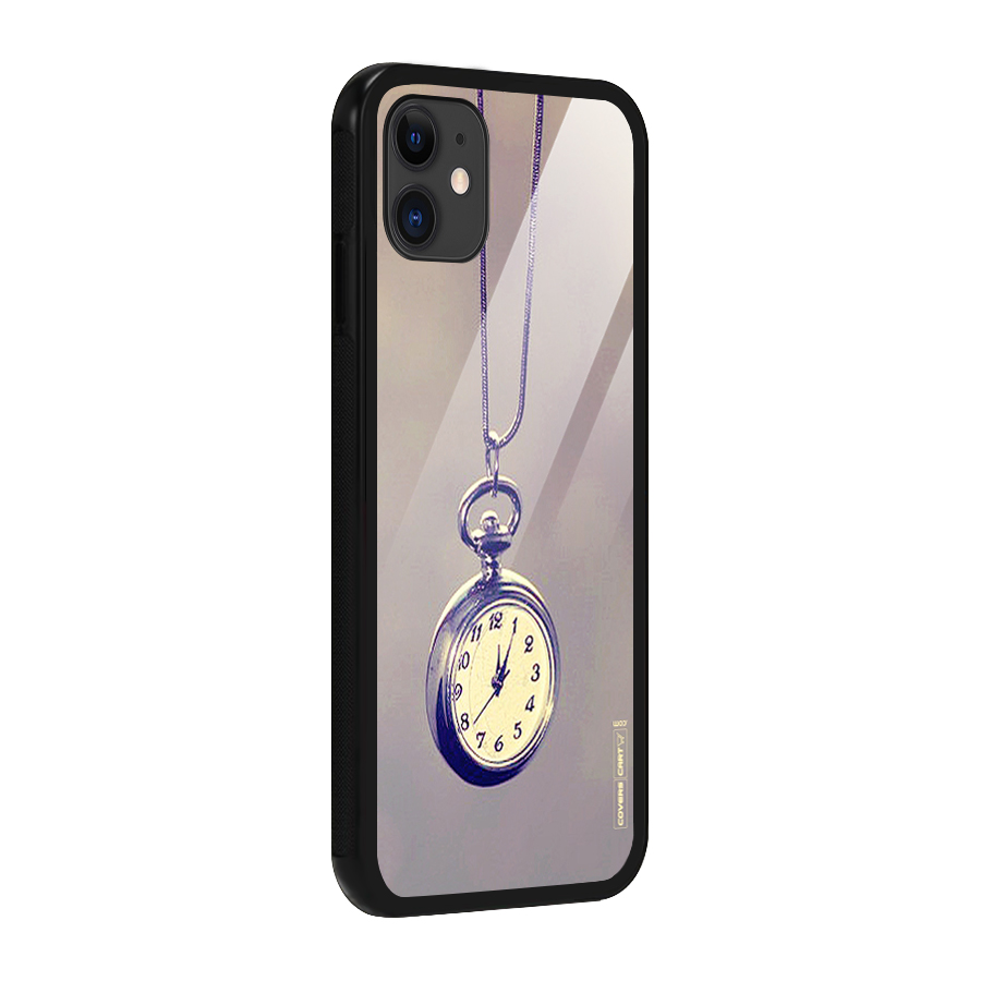 Clock Locket Glass Back Case for iPhone 11