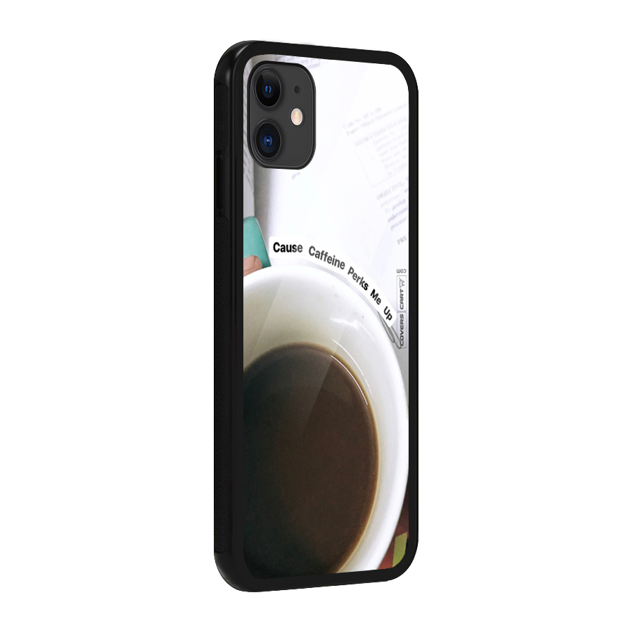 Coffee Perks Glass Back Case for iPhone 11