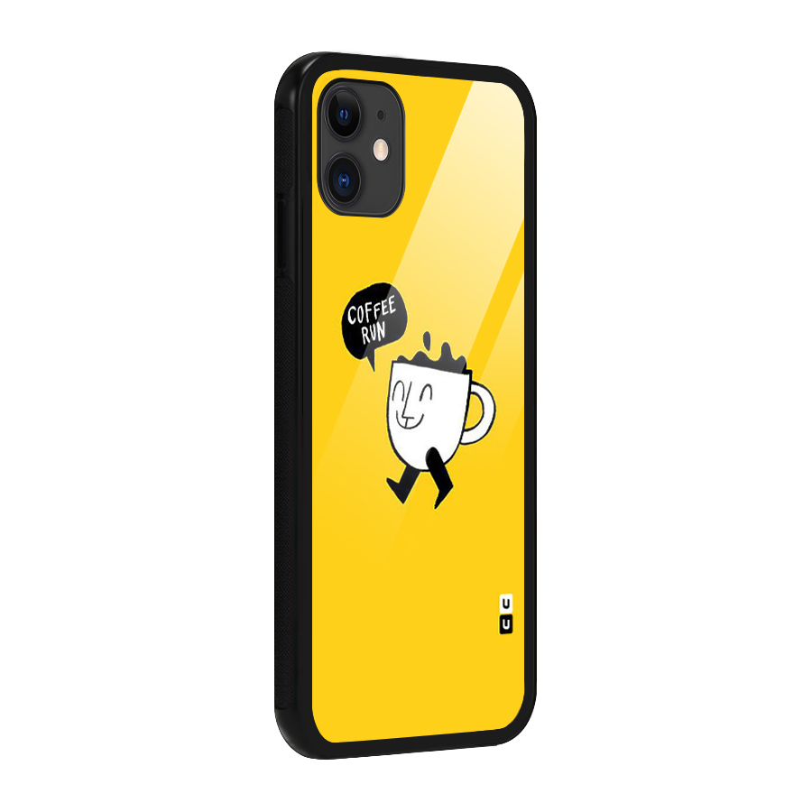 Coffee Run Glass Back Case for iPhone 11
