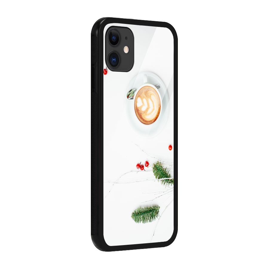 Coffee and Leafs Glass Back Case for iPhone 11