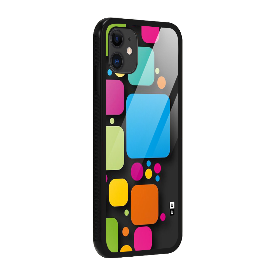 Color Boxes Abstract Glass Back Case for iPhone 11