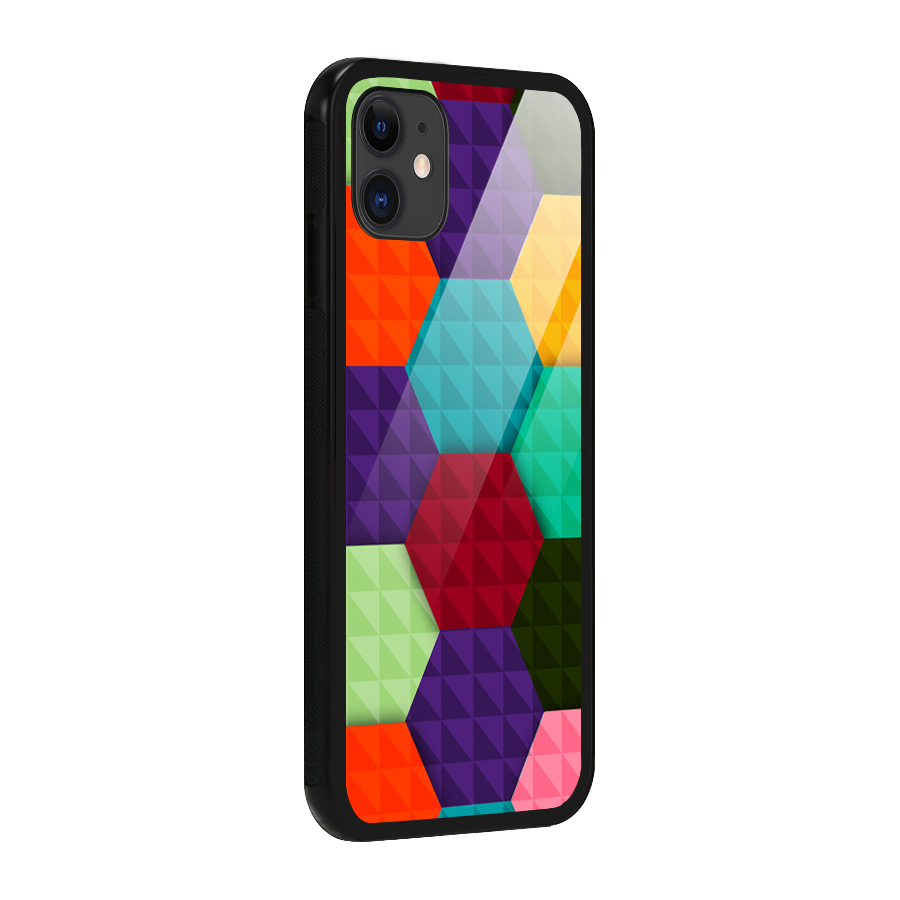 Colourful Abstract Glass Back Case for iPhone 11