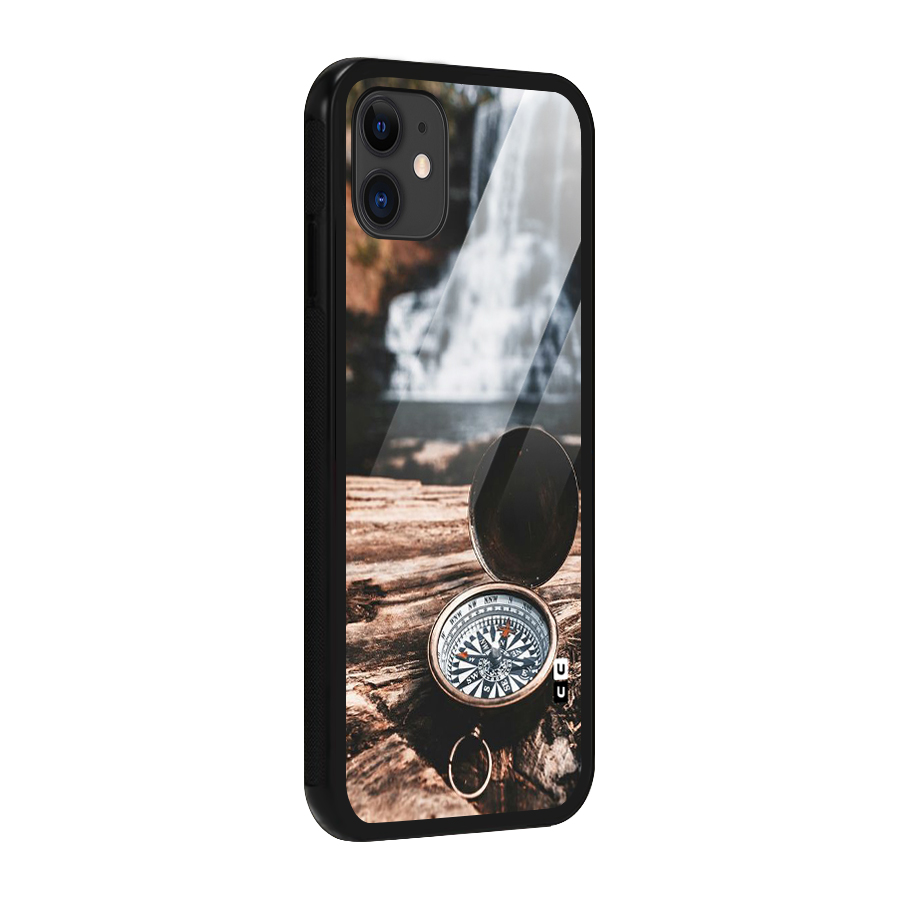 Compass Travel Glass Back Case for iPhone 11