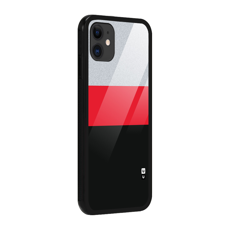 Cool Melange Stripe Glass Back Case for iPhone 11