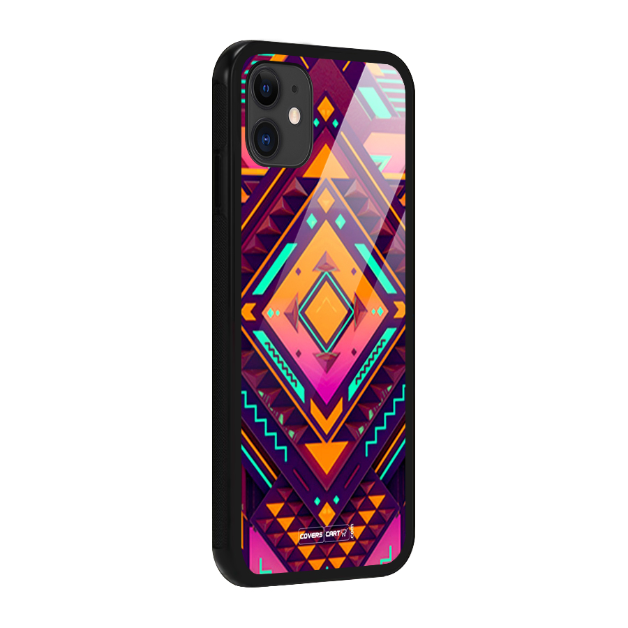 Creative Rhombus Glass Back Case for iPhone 11