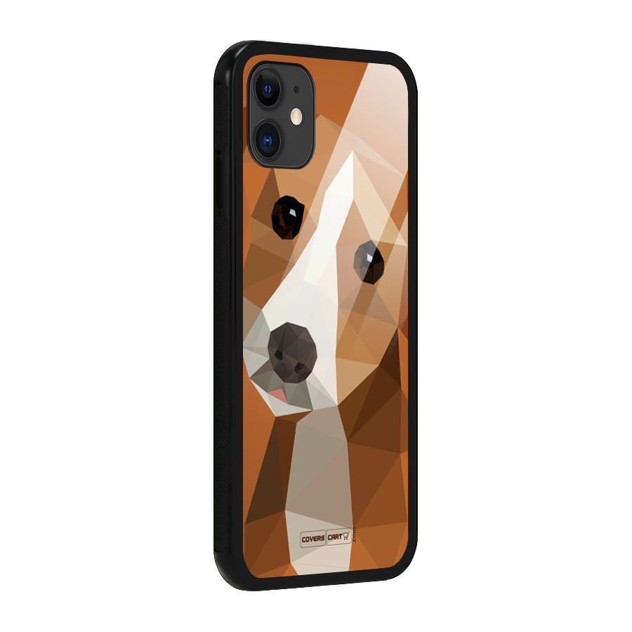 Cute Dog Glass Back Case for iPhone 11