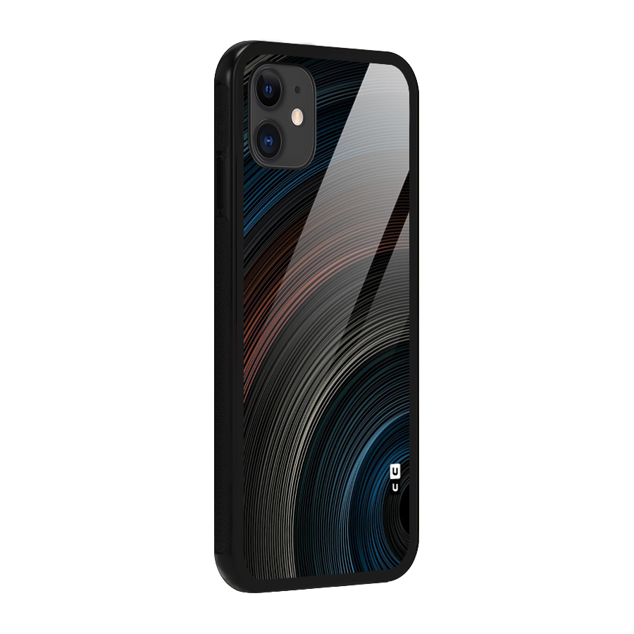 Dark Shade Swirls Glass Back Case for iPhone 11