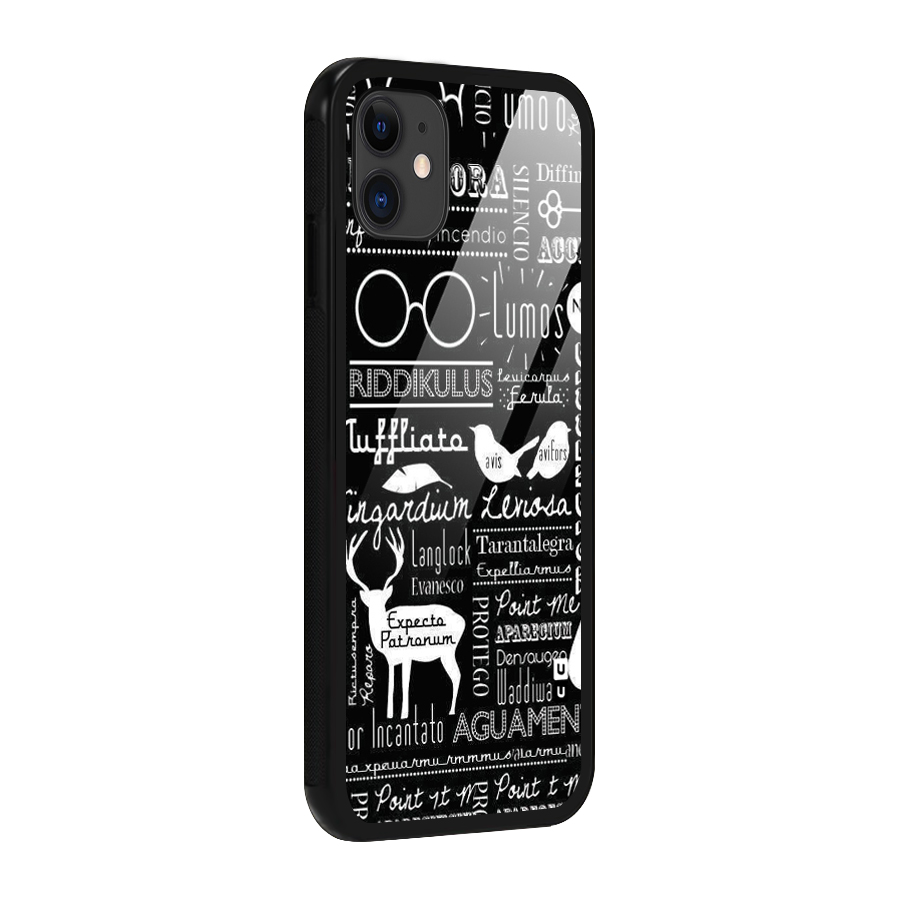 Deer Key Spell Glass Back Case for iPhone 11
