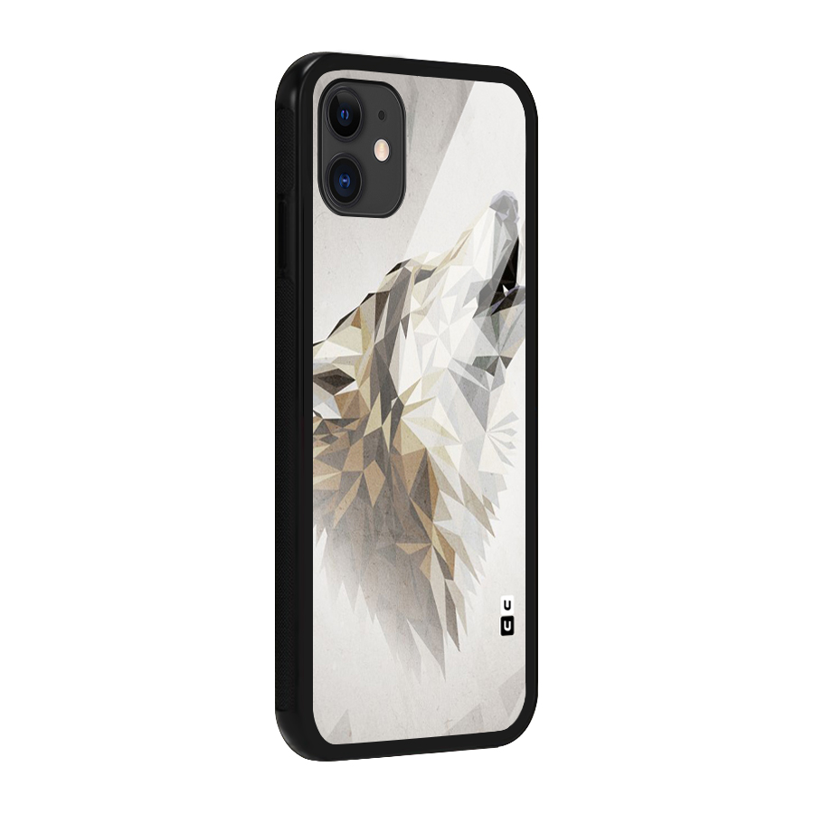 Diamond Wolf Glass Back Case for iPhone 11