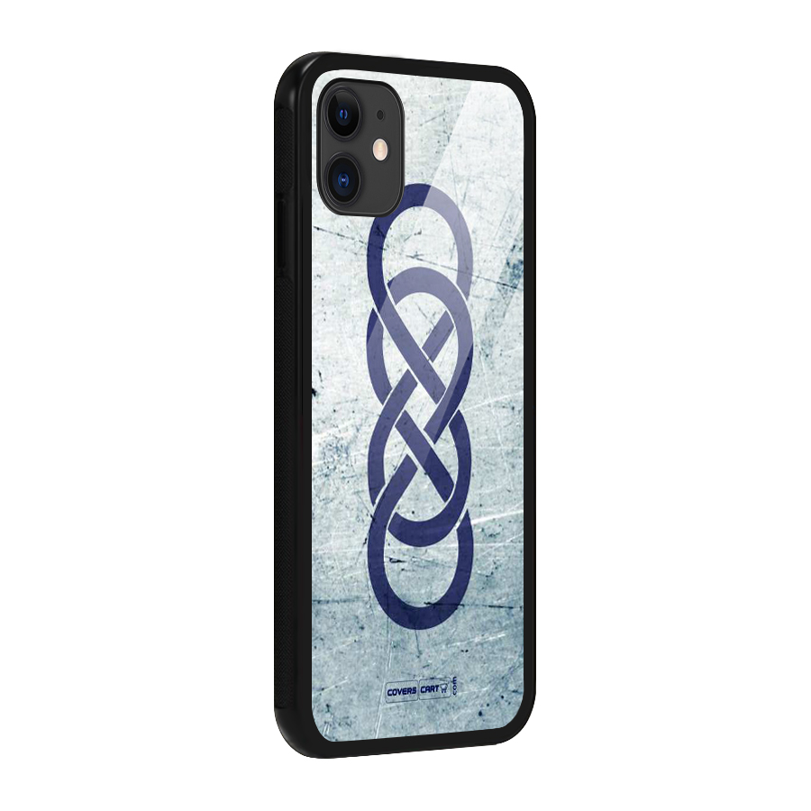 Double Infinity Rough Glass Back Case for iPhone 11